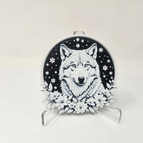 Wolf Christmas Tree Ornament Holiday Decoration 3" - Picture 1 of 2